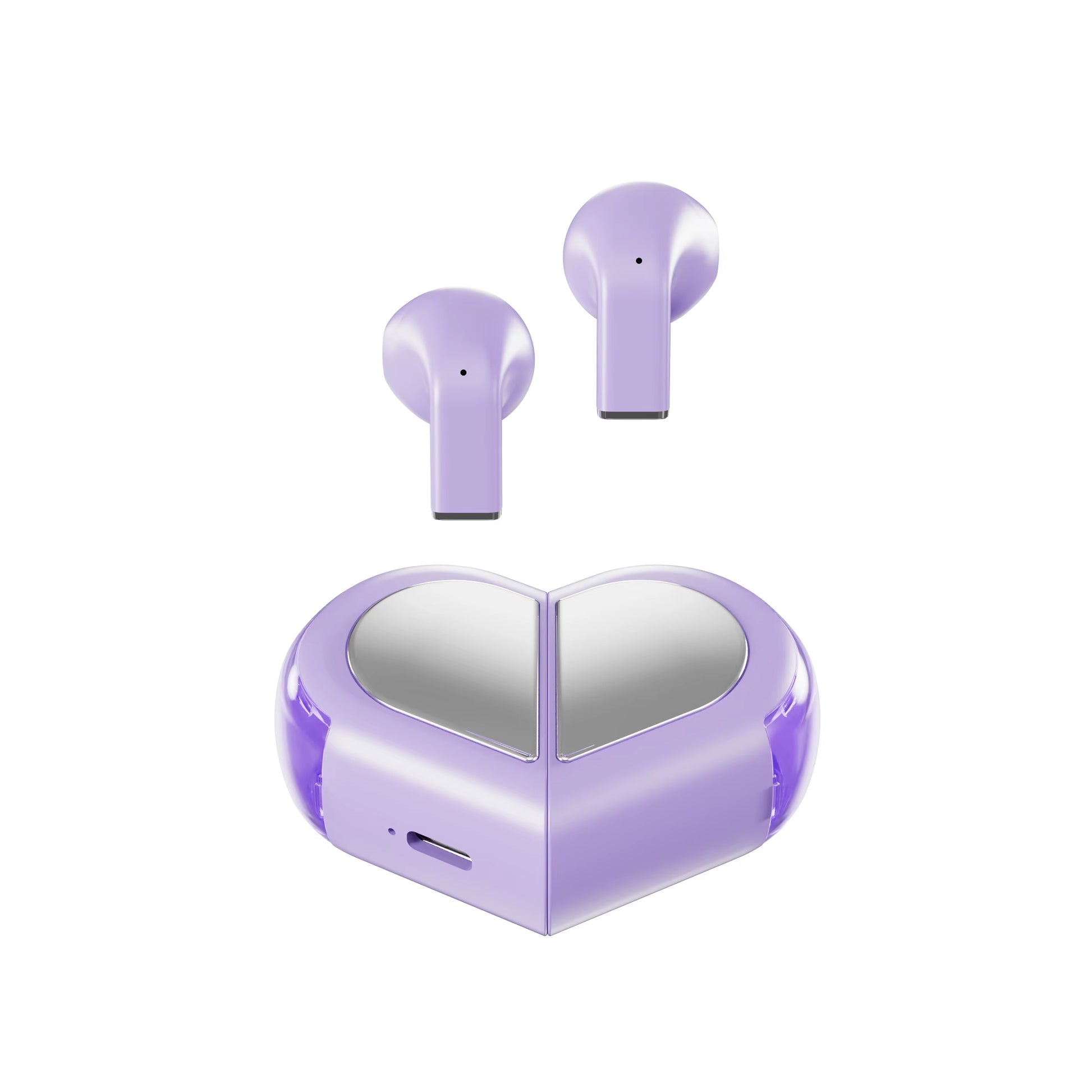 K520 Wireless Earphones Stereo Earbuds with Rotatable Heart-Shaped Low Latency Charger Suitable for Mobile Phones and Tablets