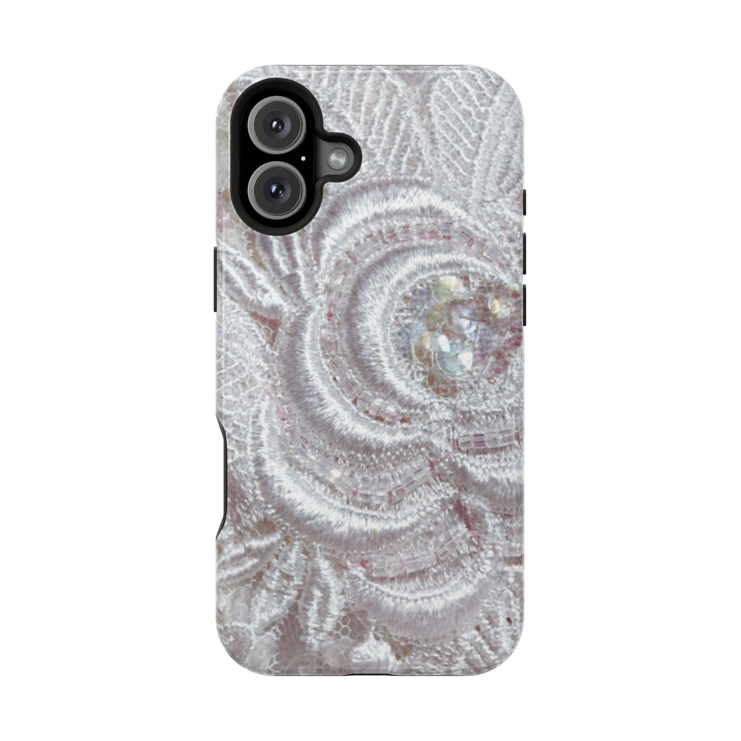 Wireless-Charging Compatible Case – Lace Veil