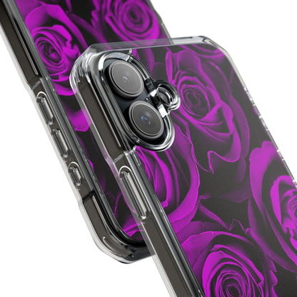 Clear Magnetic Phone Case – Amethyst Roses