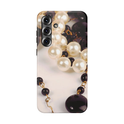 Impact-Resistant Phone Case – Noir Pearl