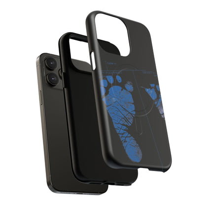 Protective Magnetic Phone Case – Mom’s Little Blue Footprints