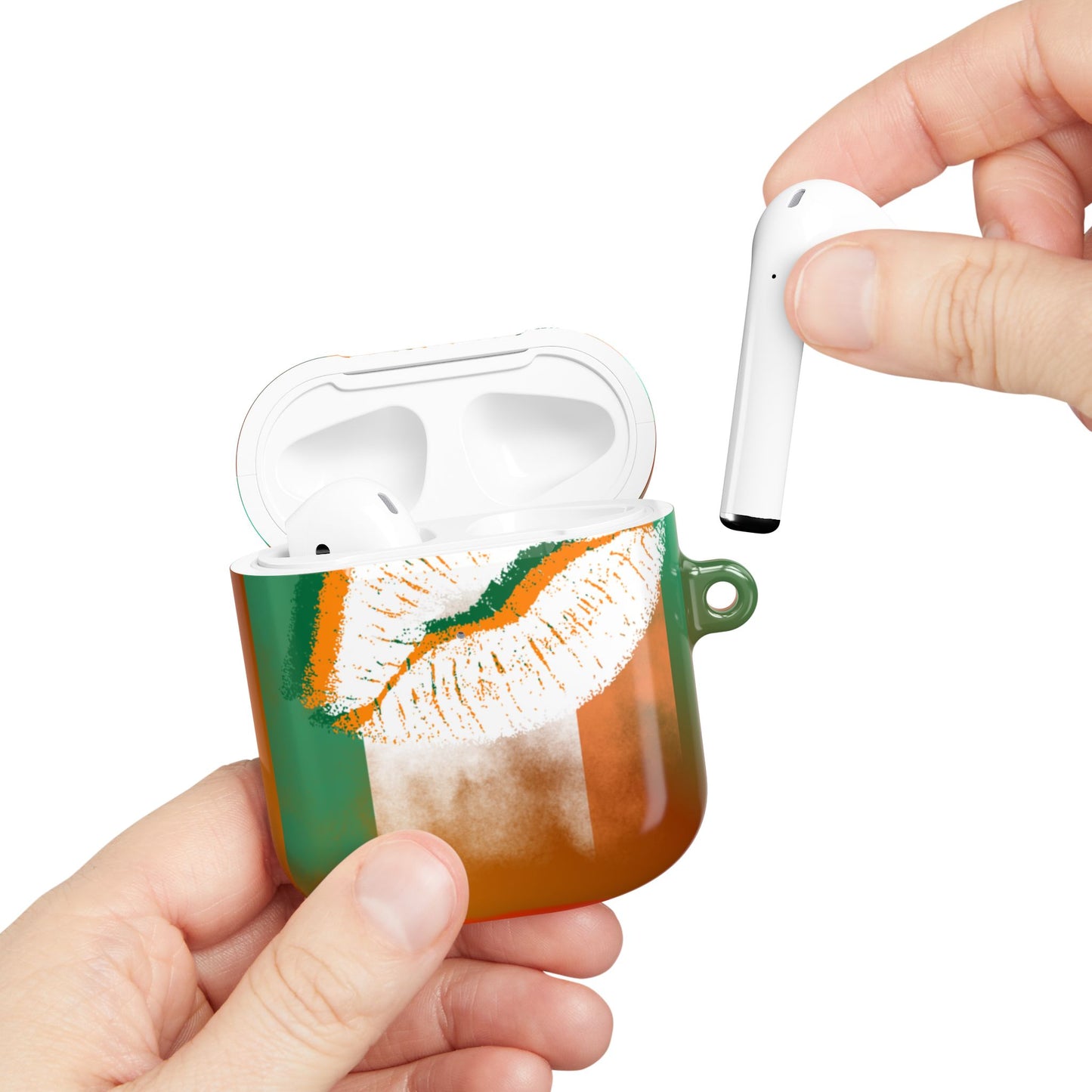 Wireless Earbud Case Cover – Irish Lip St. Patrick’s Day Design