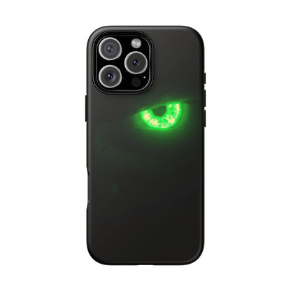Protective Phone Case – Neon Green Monster Eyes