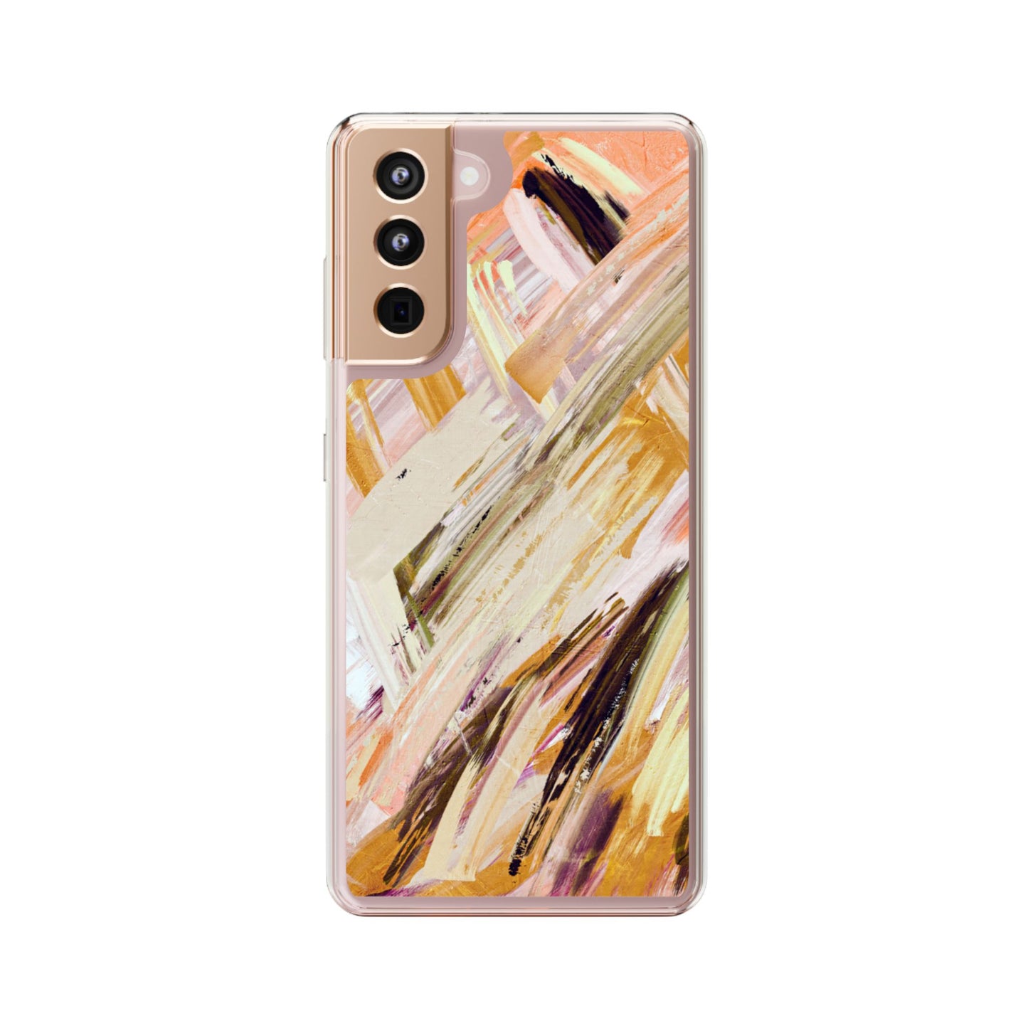 Clear Phone Case – Brush & Bronze