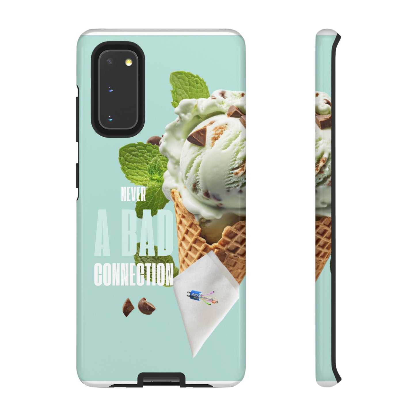 Never a Bad Connection – Mint Ice Cream Protective Phone Case