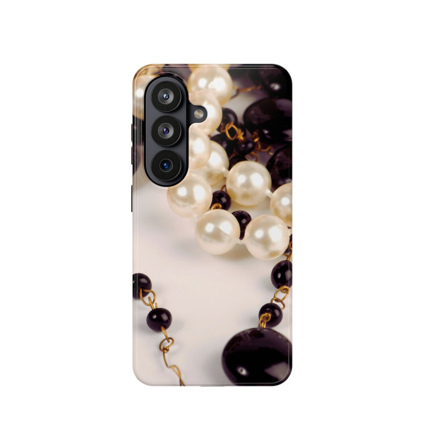 Impact-Resistant Phone Case – Noir Pearl