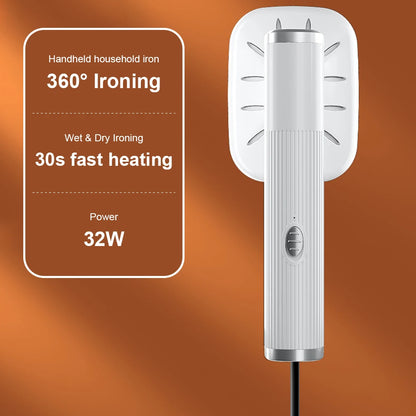 2025 New Mini Steam Iron 360°Rotating Handheld Portable Garment Steamer Home Travelling Dry Wet Clothes Fabric Ironing Machine