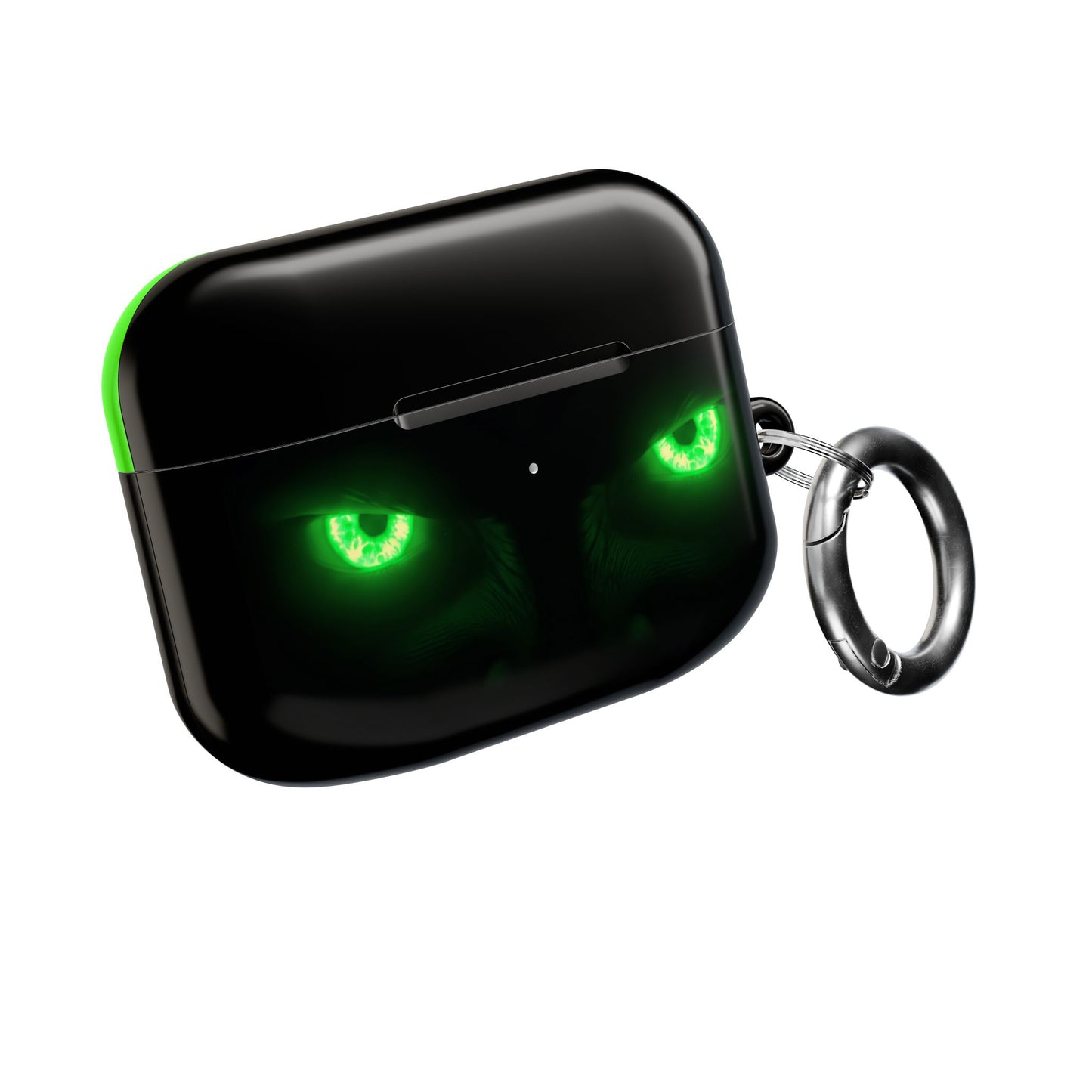 Wireless Earbud Case Cover – Neon Green Monster Eyes