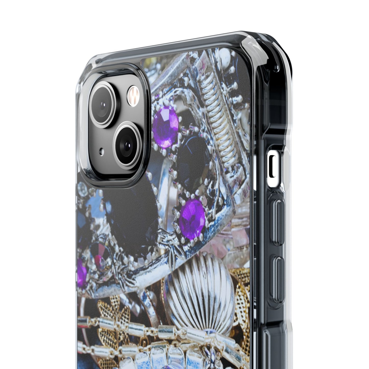 Clear Magnetic Phone Case – Chrome Jewel