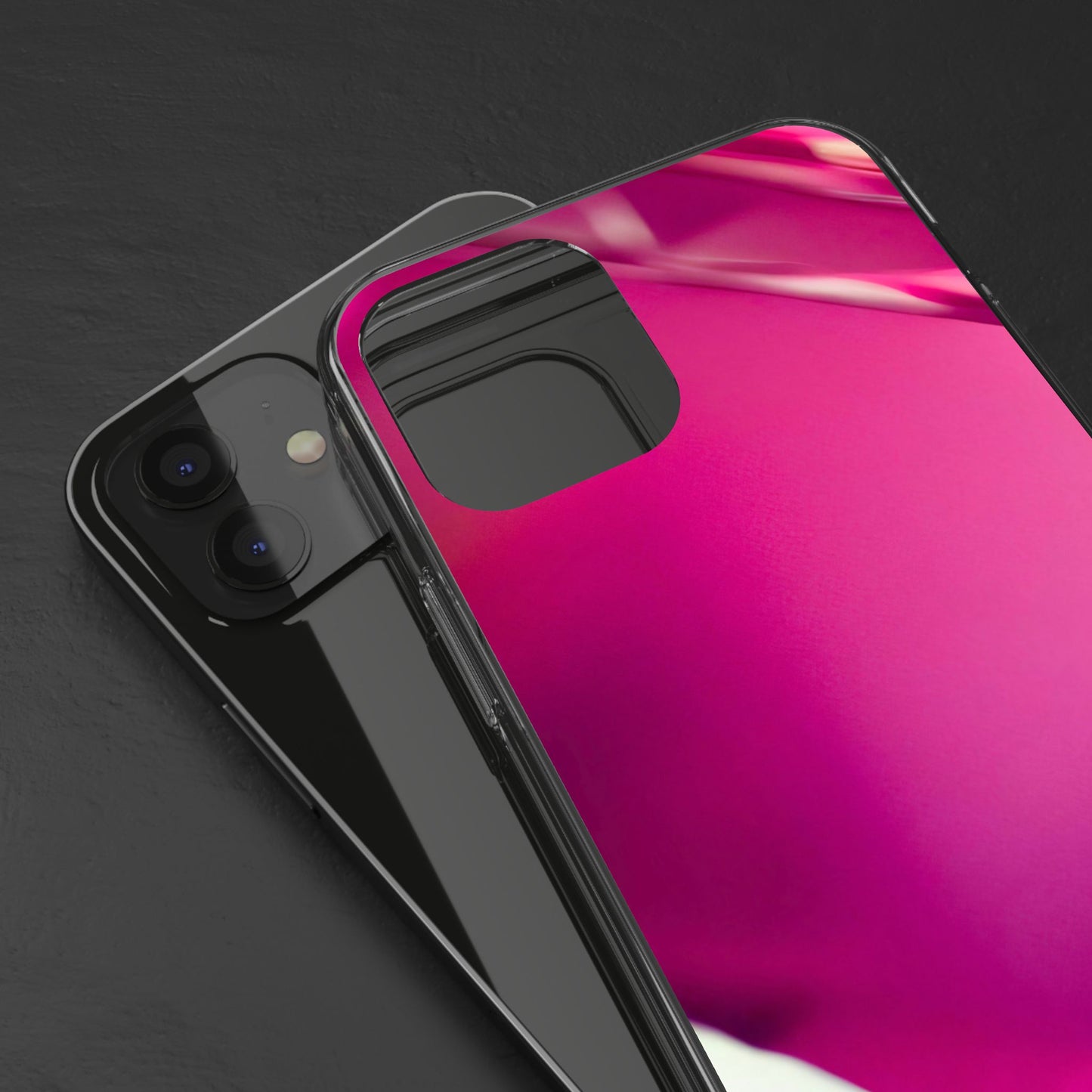 Clear Phone Case – Magenta Motion