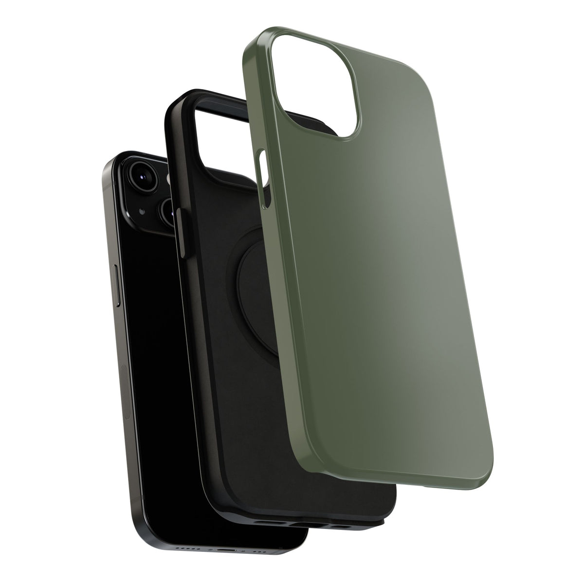 Impact-Resistant Phone Case — Military Green Protective Shockproof Cover