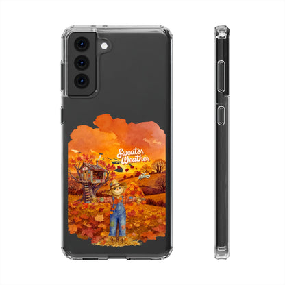 Clear Phone Case – Sweater Weather – Compatible with iPhone 13–17 & Samsung Galaxy S25–S26 Series