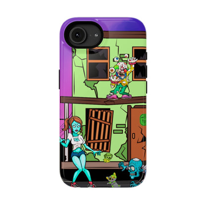 Zombie Arcade Phone Case — Colorful Cartoon Horror Impact-Resistant iPhone Cover