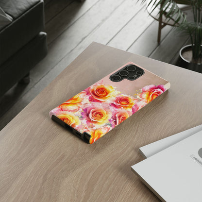 Protective Phone Case – Sunset Roses