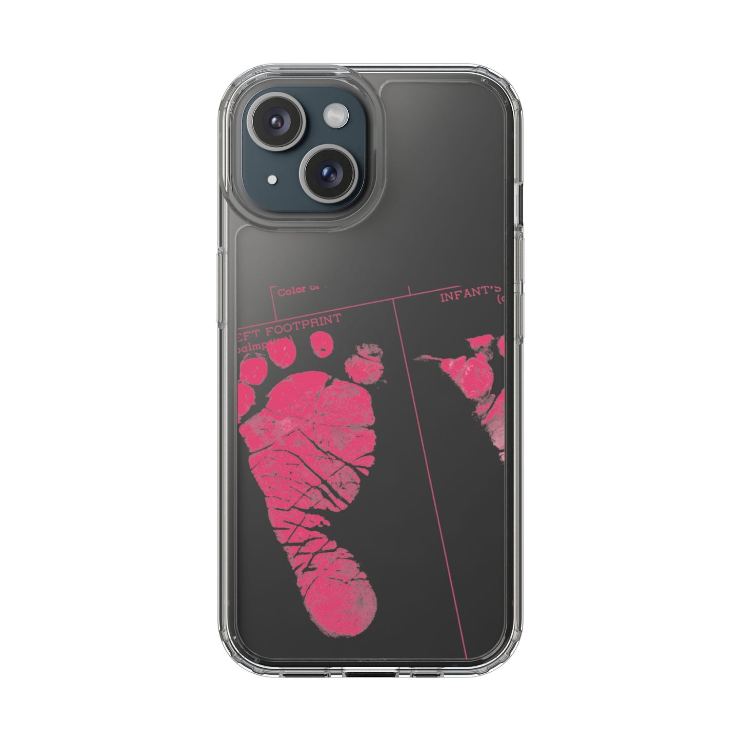 Clear Phone Case – Mom’s Little Pink Footprints