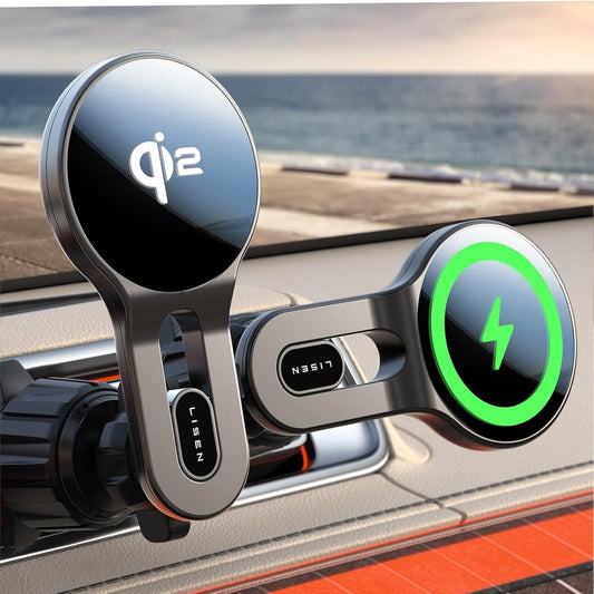 For Qi2 Magsafe Car Mount Charger [Updated] Iphone 16 Pro Max Magsafe Car