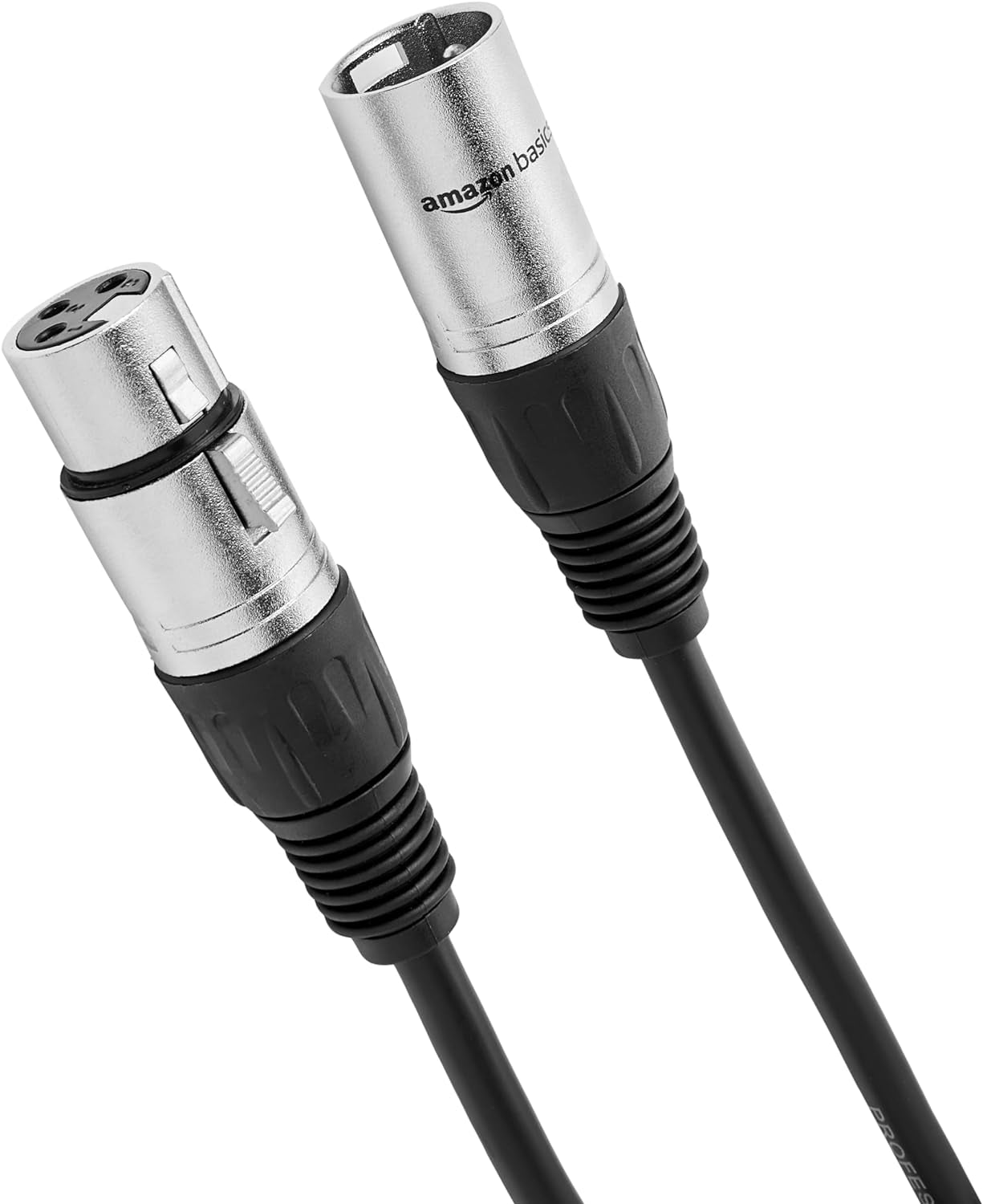 XLR Microphone Cable for Recording Studio Speaker, PA System, All Copper Conductors, 10 Ft, Black