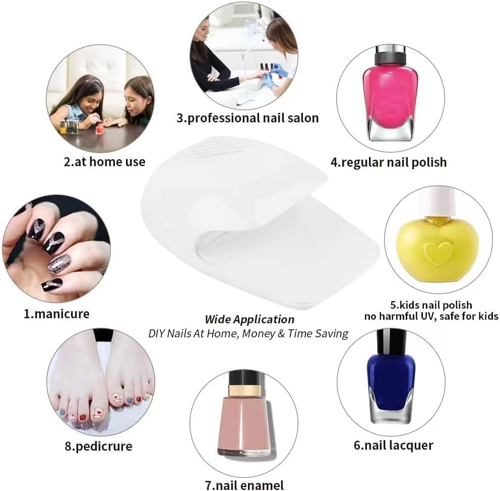 Portable Nail Fan Dryer, Quick Dry Blower for Regular Nail Polish & Gel Nails