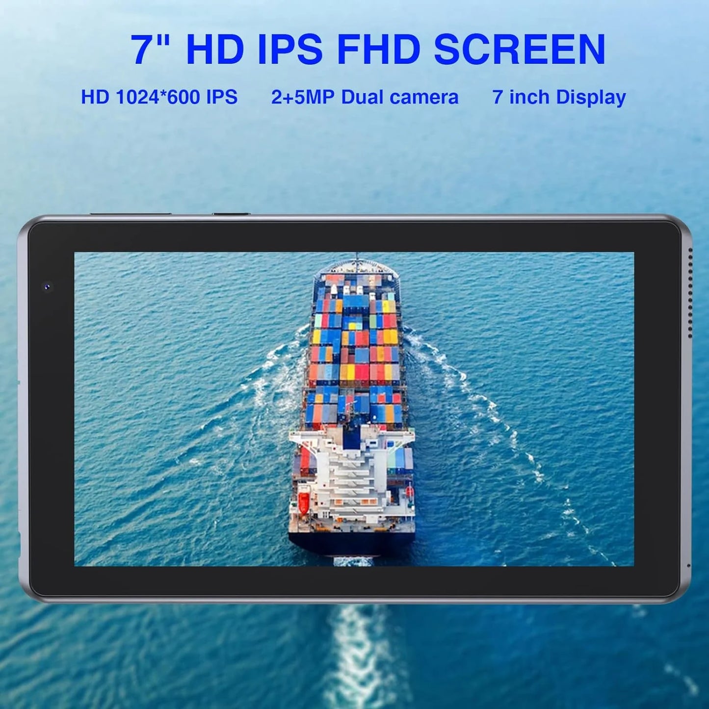 7 Inch Tablet, Android 15 Tablets RAM 6GB+ROM 32GB Quad Core Tablet, IPS Screen, 5.0 MP Camera, Wi-Fi, Bluetooth, GPS, FM Tablet PC Black