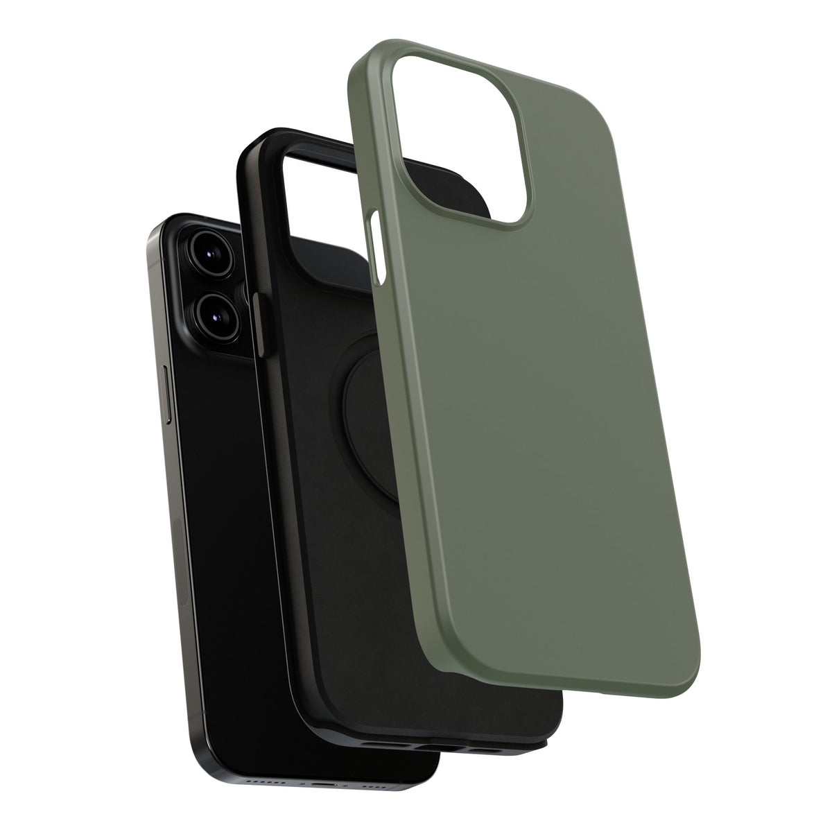 Impact-Resistant Phone Case — Military Green Protective Shockproof Cover