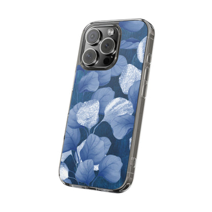 Clear Phone Case – October Blues – Compatible with iPhone 13–17 & Samsung Galaxy S25–S26 Series