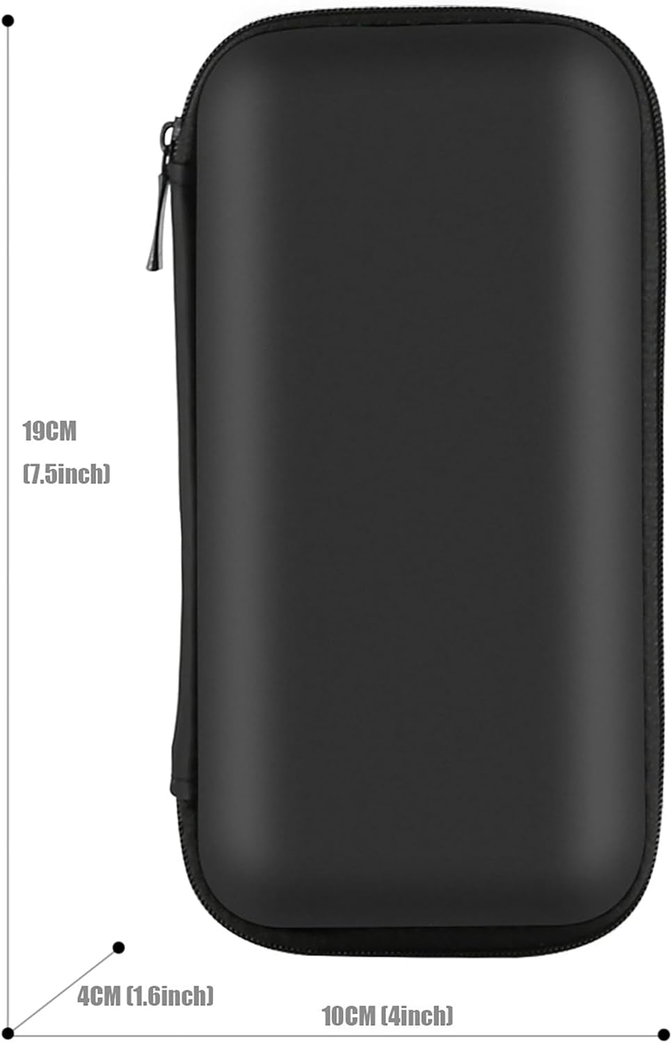 Shockproof Travel Essentials Organizer Charger Case, Space-Optimized Small Zipper Electronics Accessories Pouch Tech Cord Cable Power Bank Storage for Women Men, 6.5X3.2X1 in (Black)