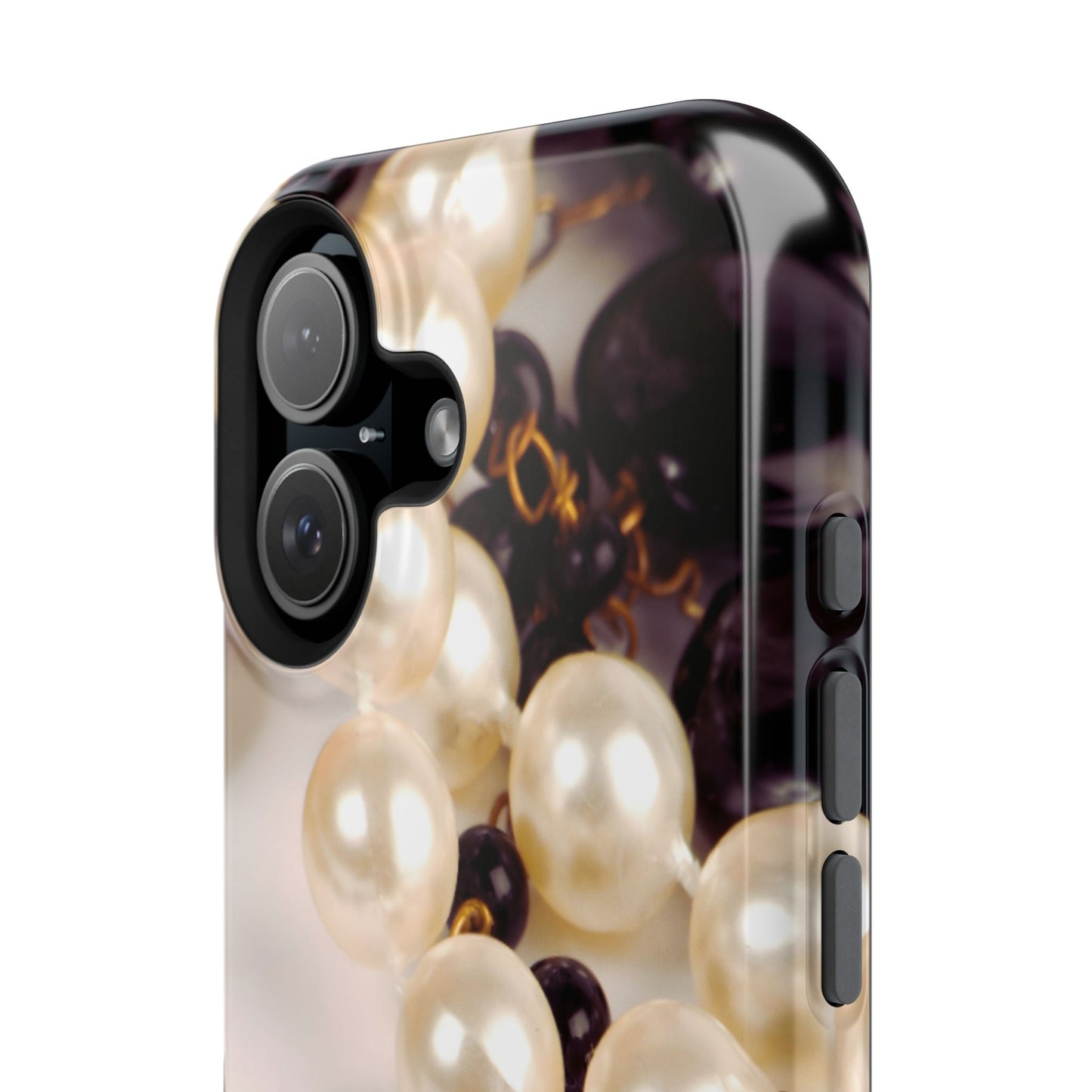 Impact-Resistant Phone Case – Noir Pearl