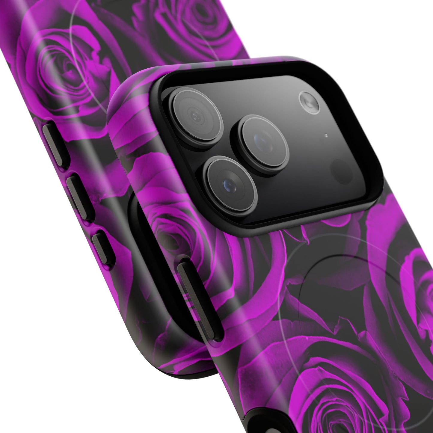 Protective Magnetic Phone Case – Amethyst Roses