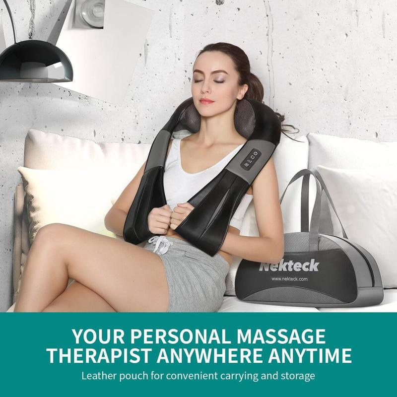 Nekteck Shiatsu Massager: Deep Muscle Pain Relief with Heat