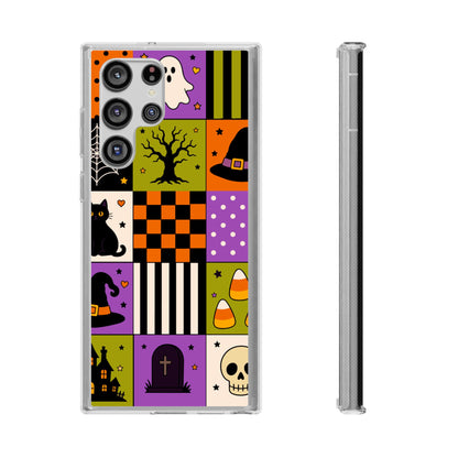 Clear Phone Case – Spooky Patchwork