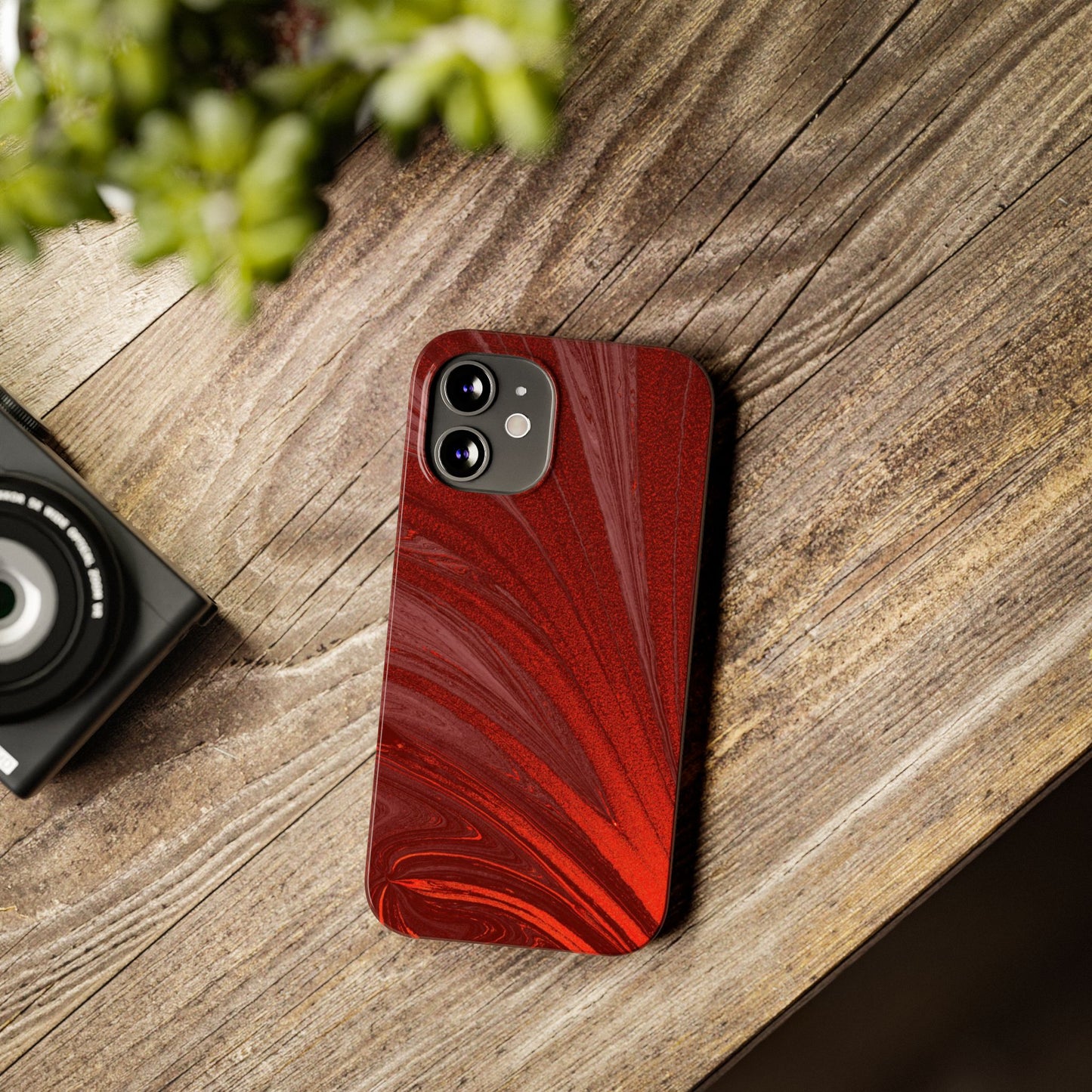 Slim Phone Case — Crimson Current