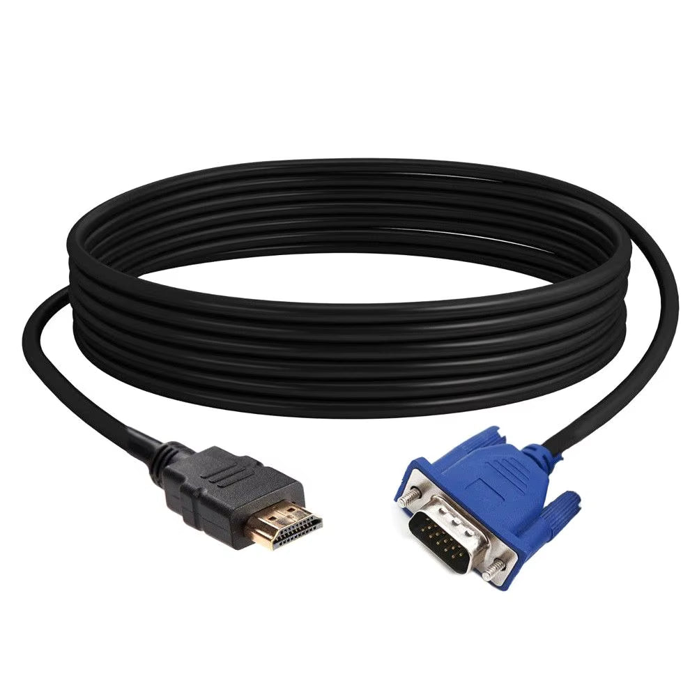 1.8M 6FT High Definition Multime -Compatible to VGA Cable Male to Video for HDTV PC Laptop Video Cable Adapter Support 1080P
