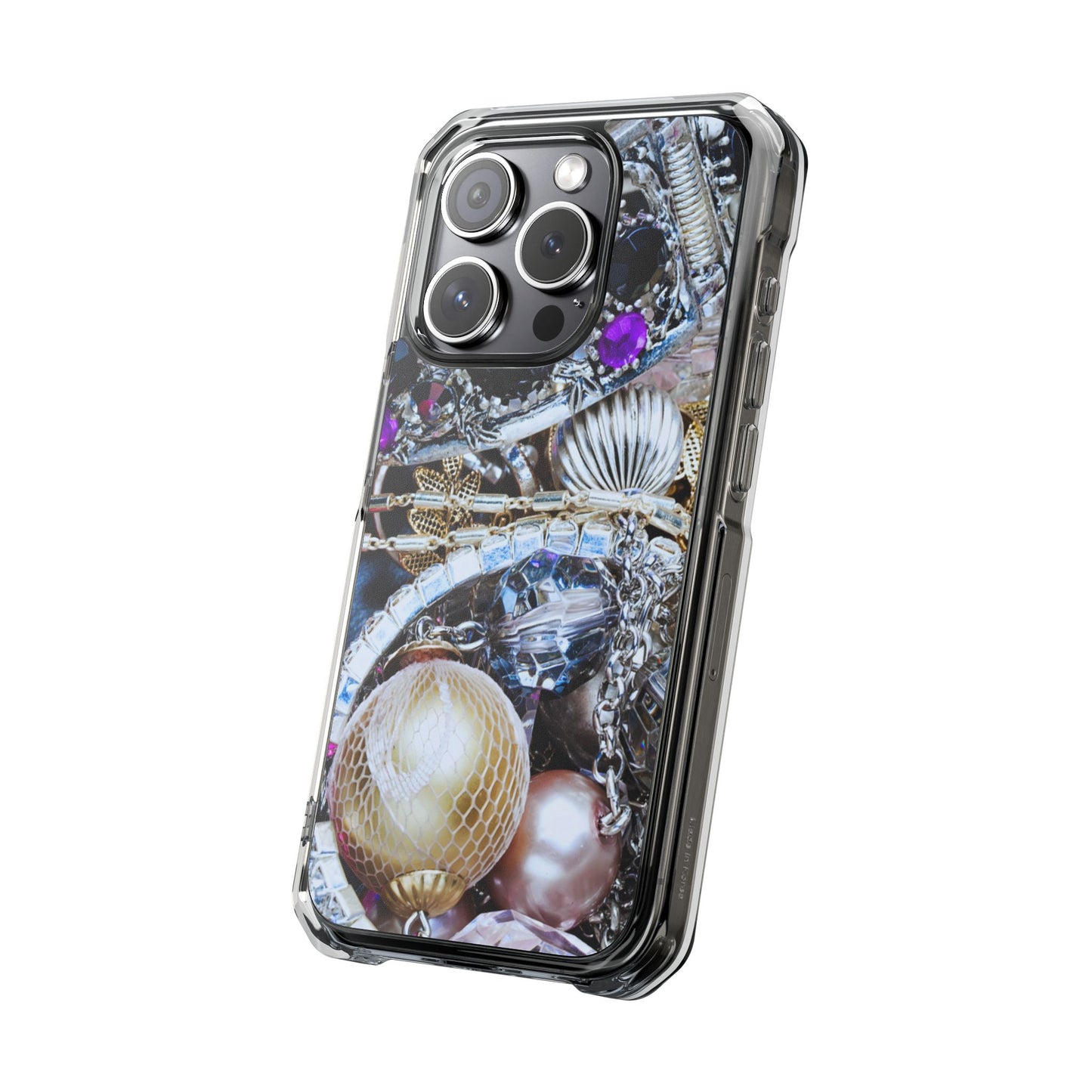 Clear Magnetic Phone Case – Chrome Jewel