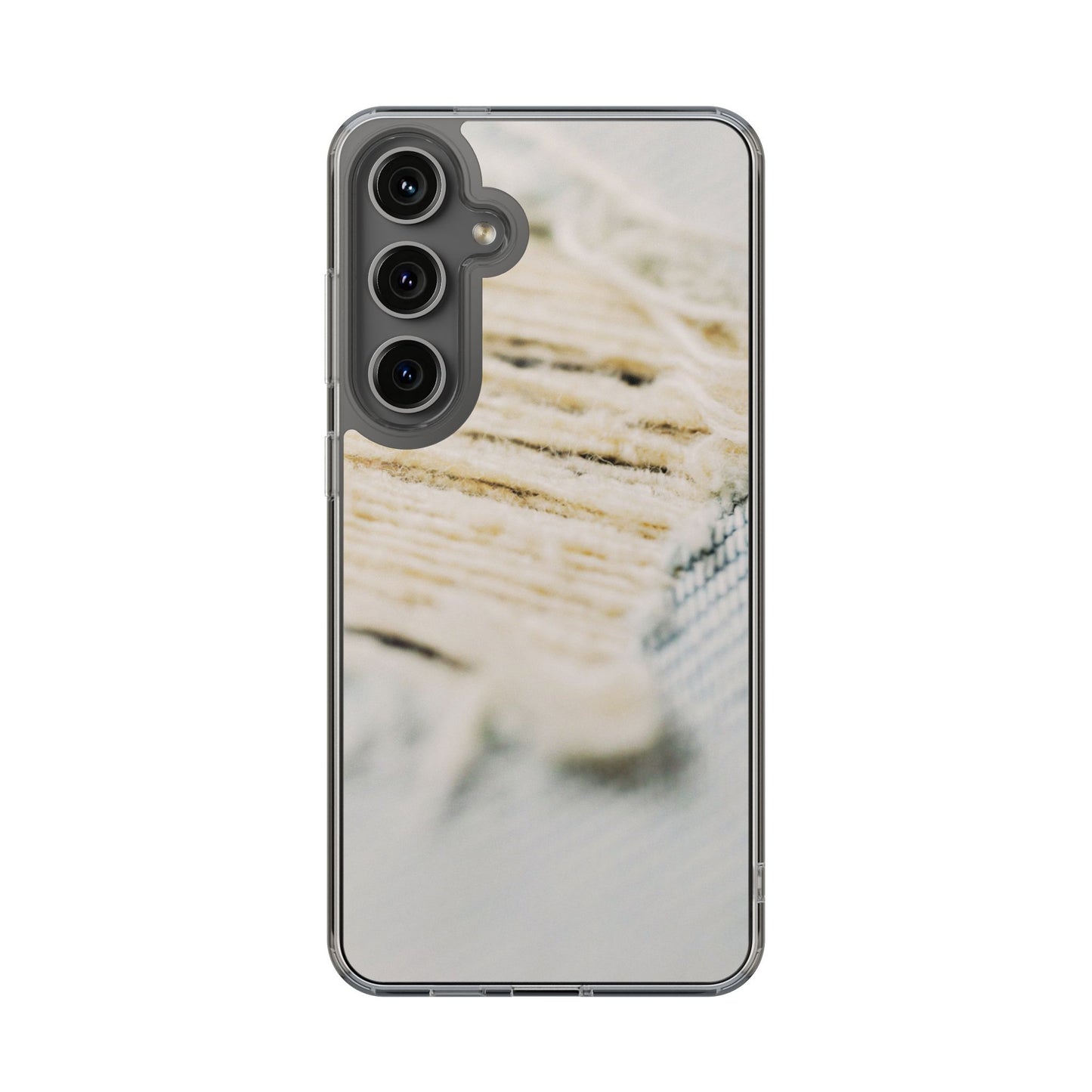 Clear Phone Case – Woven Warmth