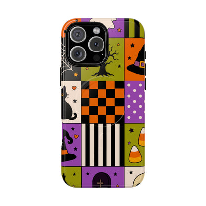 Protective Magnetic Phone Case – Spooky Patchwork
