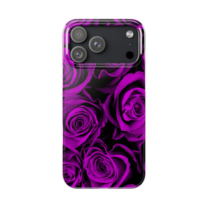 Slim Phone Case – Amethyst Roses