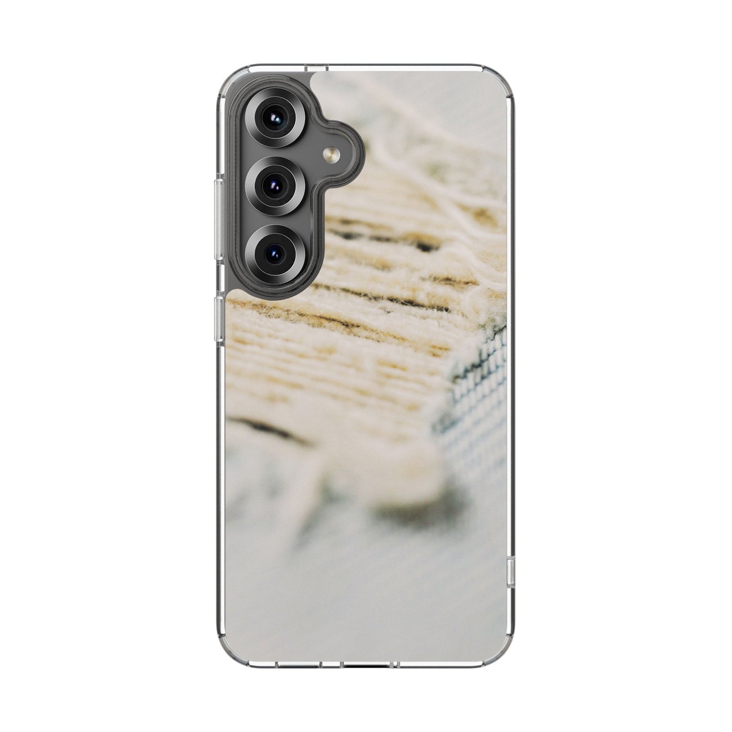 Clear Phone Case – Woven Warmth