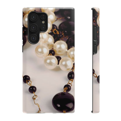 Impact-Resistant Phone Case – Noir Pearl