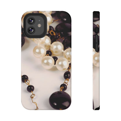 Impact-Resistant Phone Case – Noir Pearl