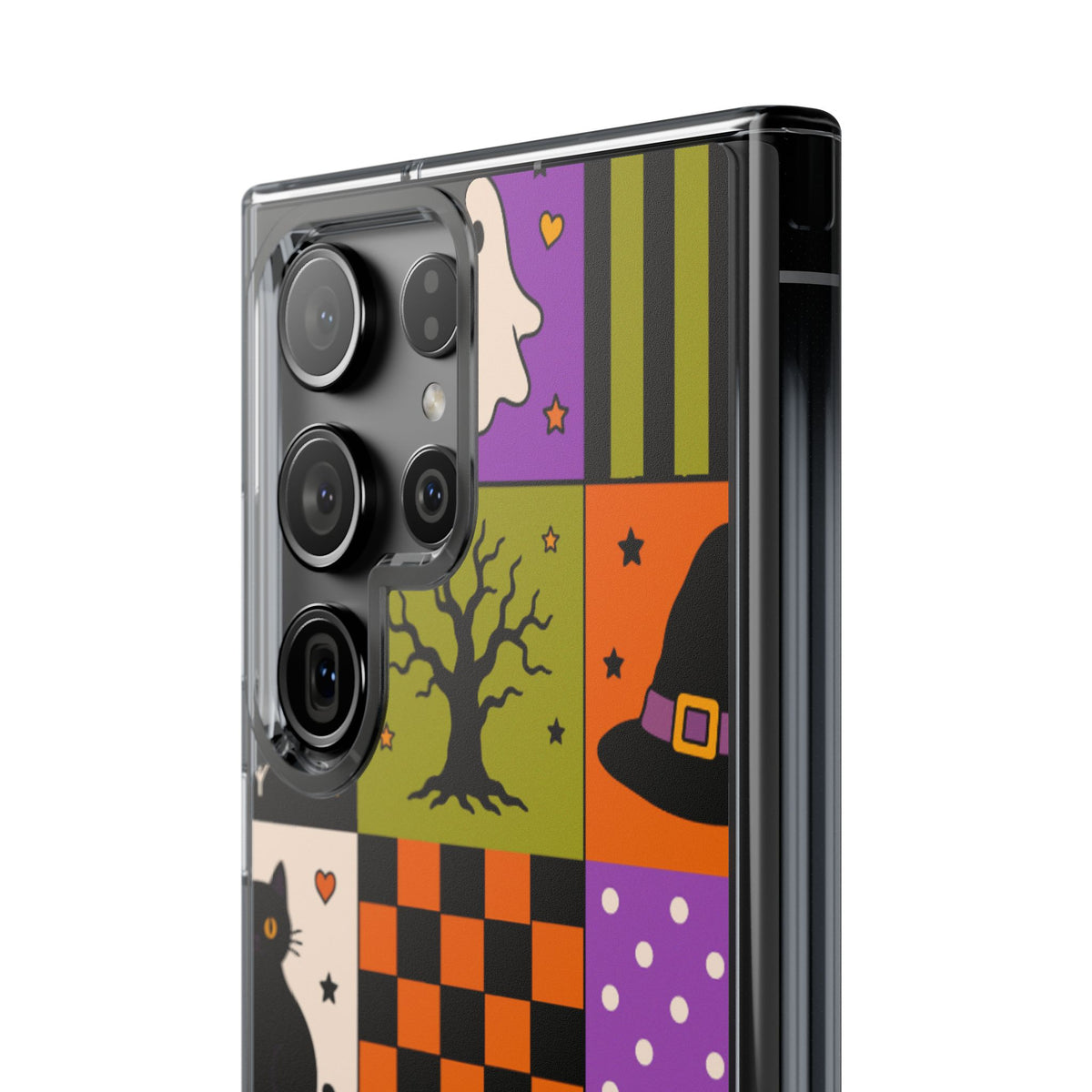 Clear Phone Case – Spooky Patchwork