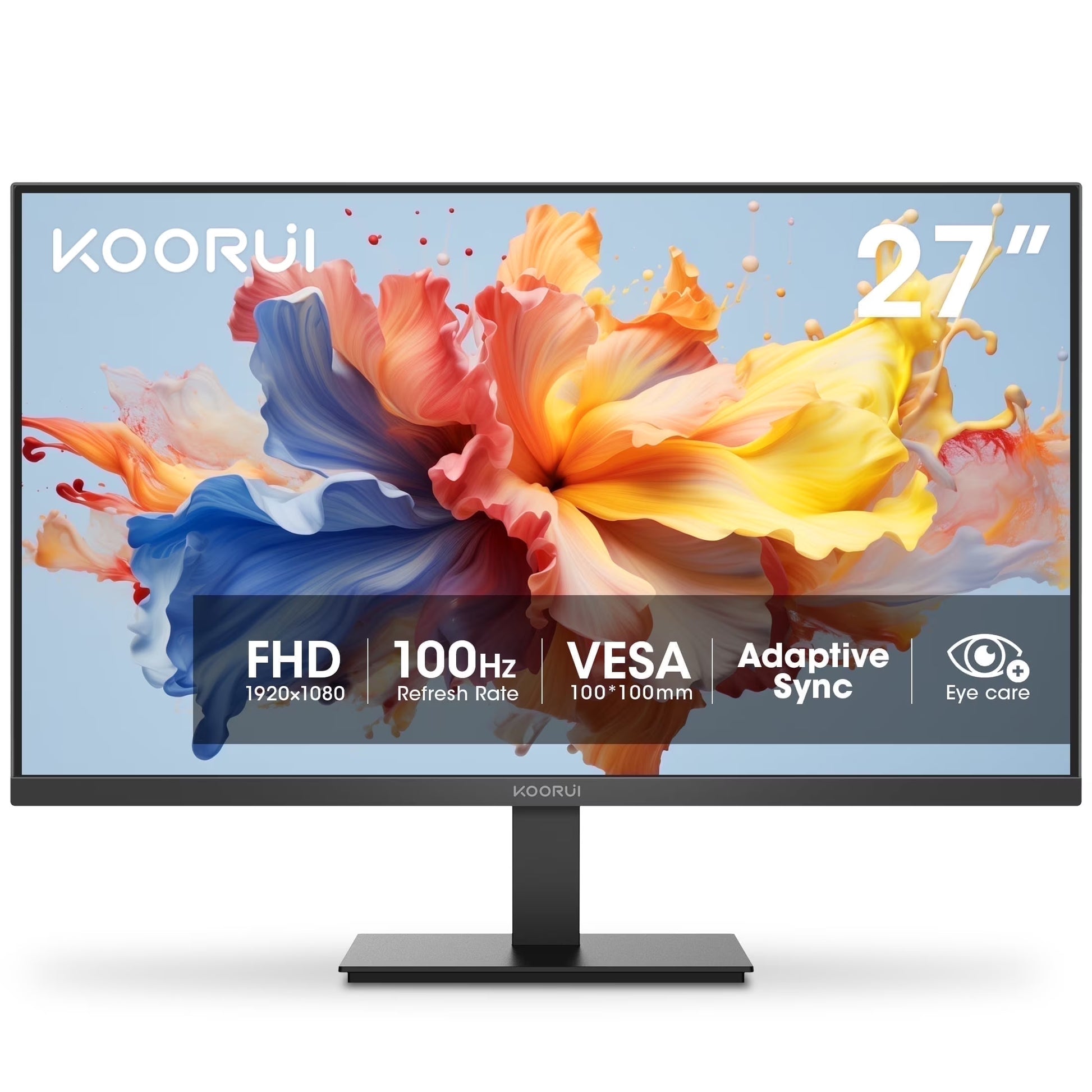 27" FHD 1080P Computer Monitor, 100Hz PC Monitor, Adaptive-Sync HDMI&DP Ports, E2711F