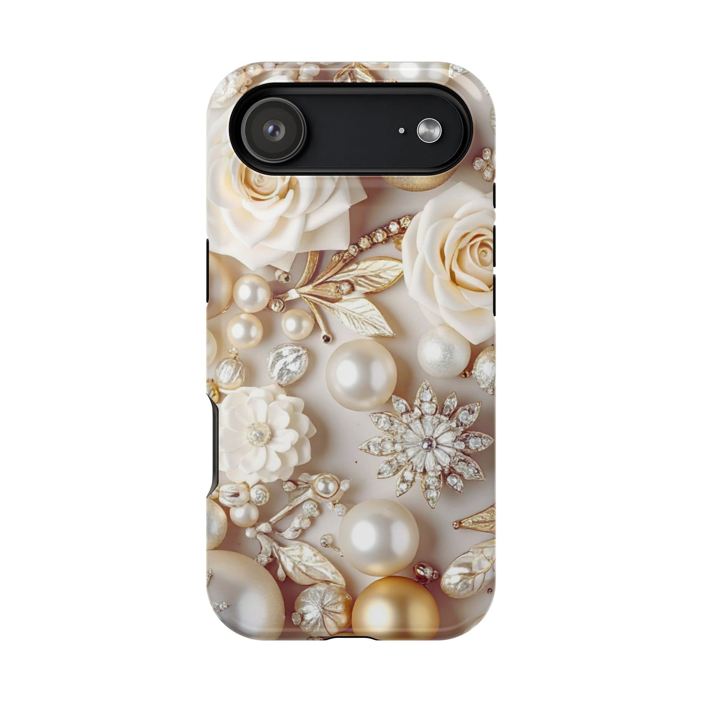 Wireless-Charging Compatible Case – Ivory Opulence