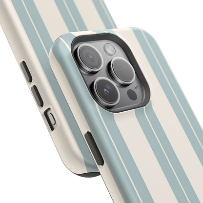 Wireless-Charging Compatible Case – Coastal Stripe