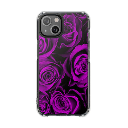 Clear Magnetic Phone Case – Amethyst Roses
