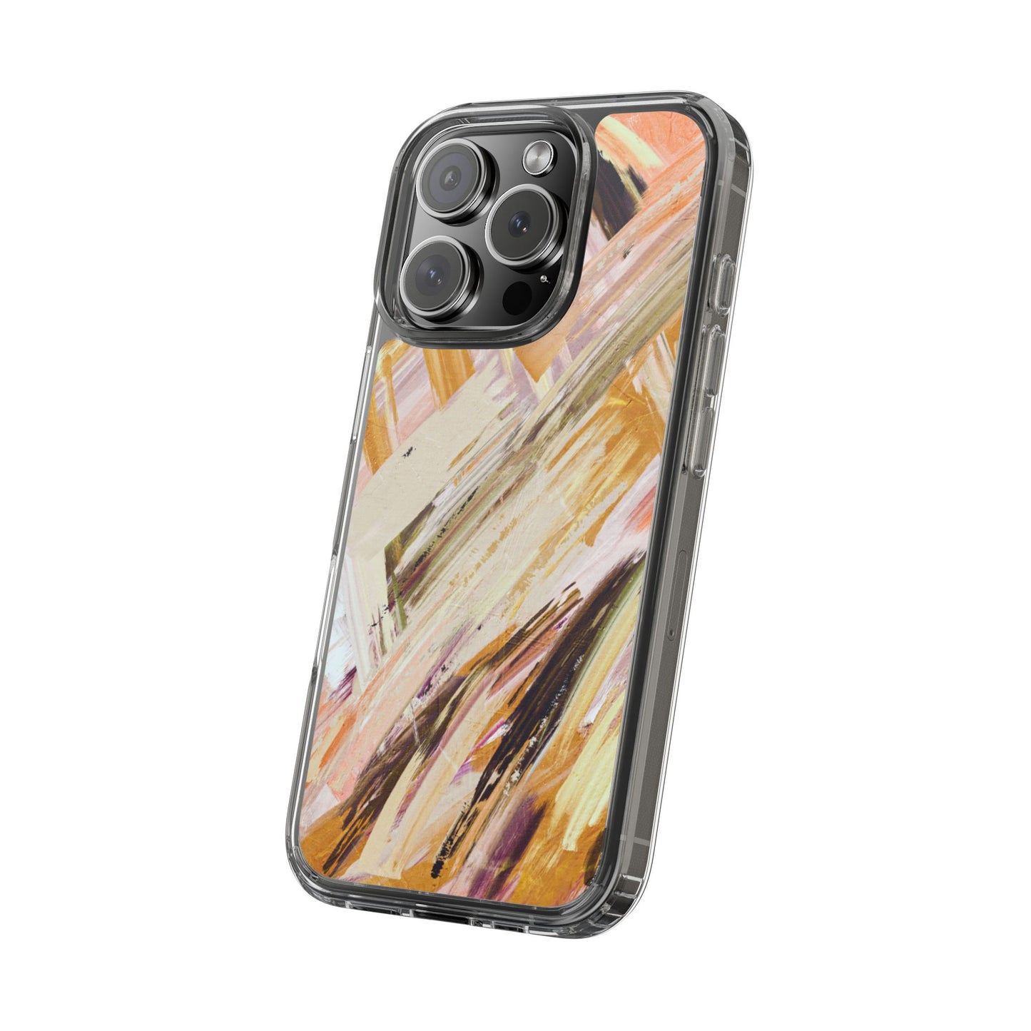 Clear Phone Case – Brush & Bronze
