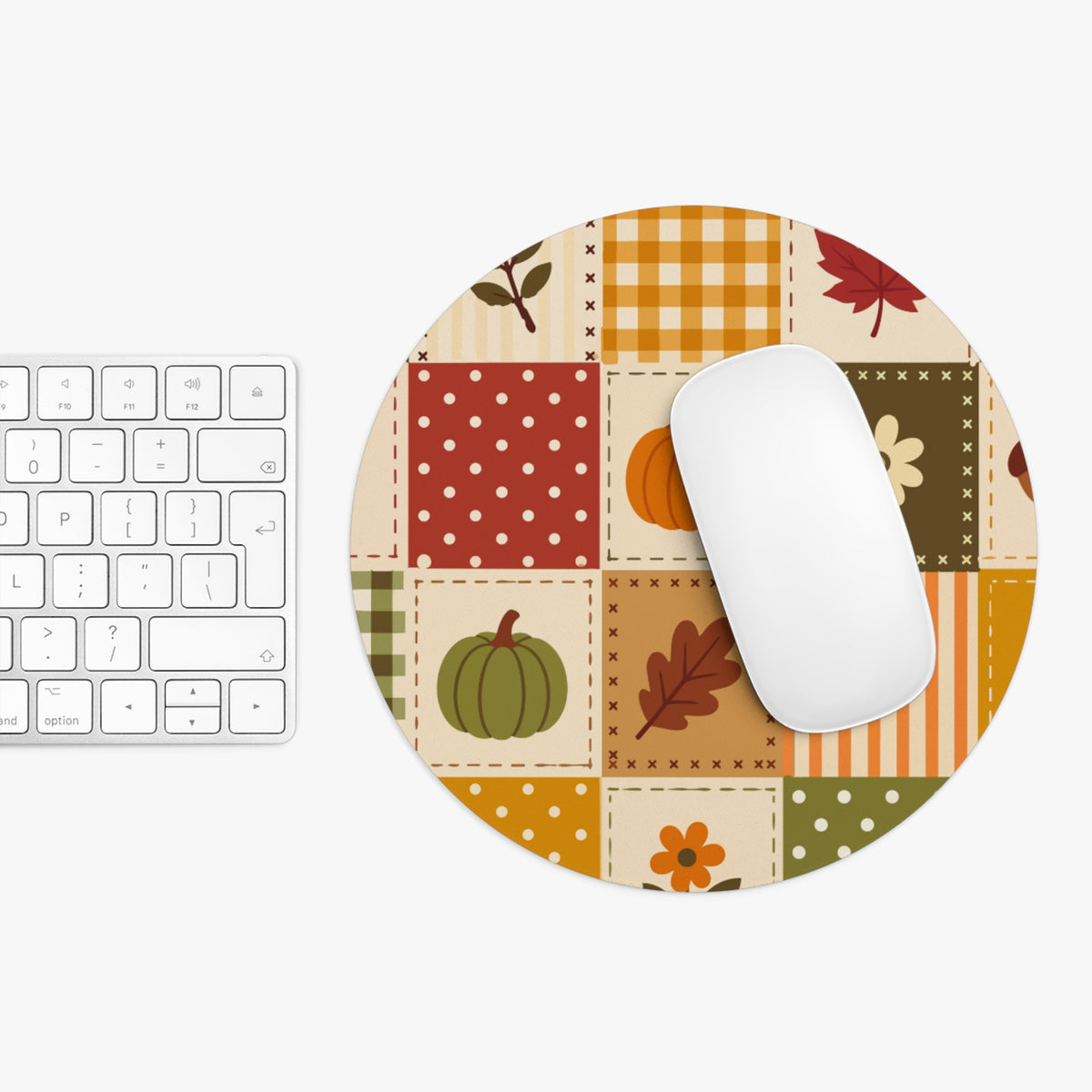 Round Mouse Pad – Harvest Stitch