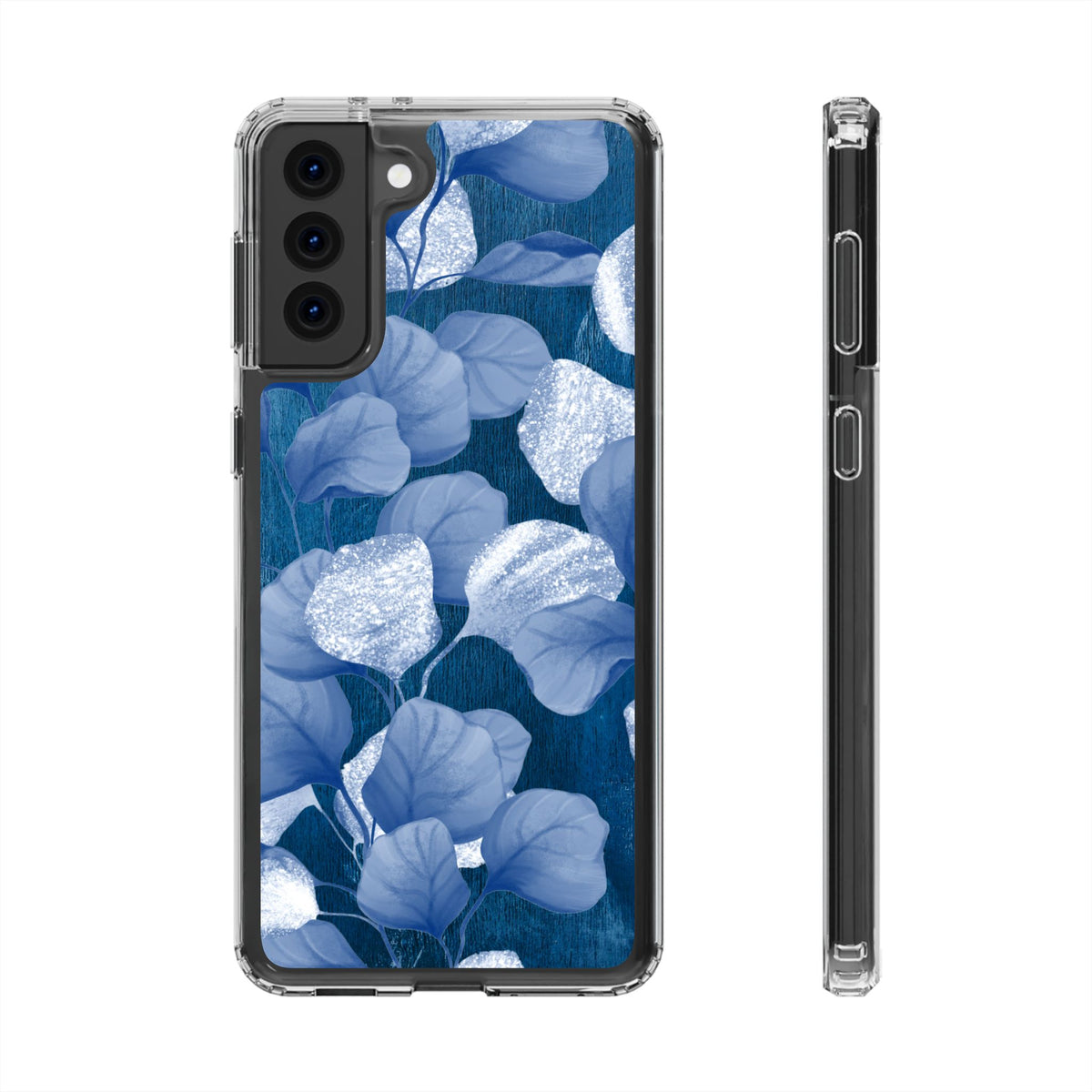 Clear Phone Case – October Blues – Compatible with iPhone 13–17 & Samsung Galaxy S25–S26 Series