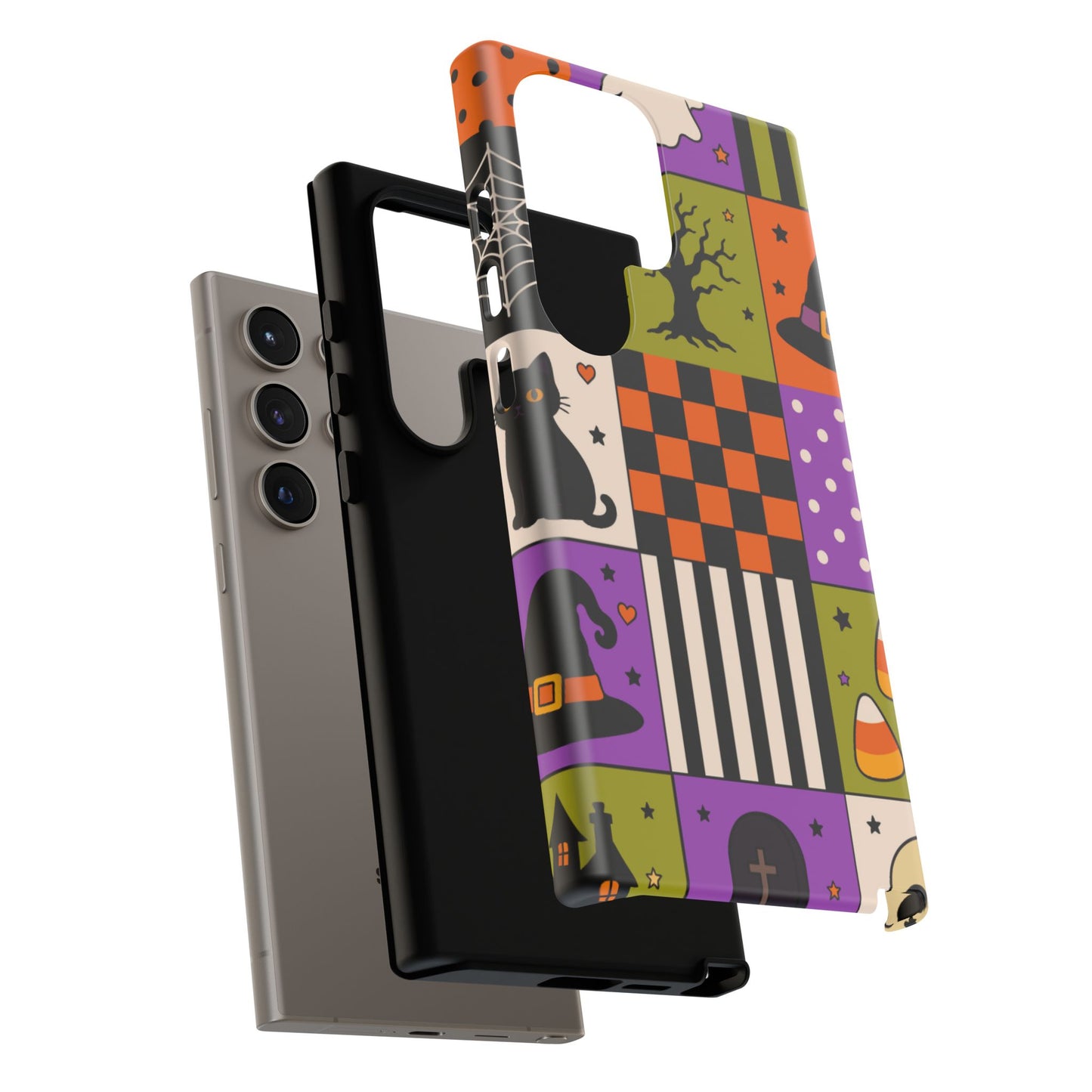 Protective Phone Case – Spooky Patchwork