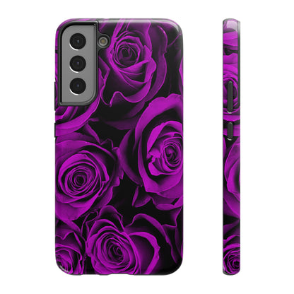 Impact-Resistant Phone Case – Amethyst Roses