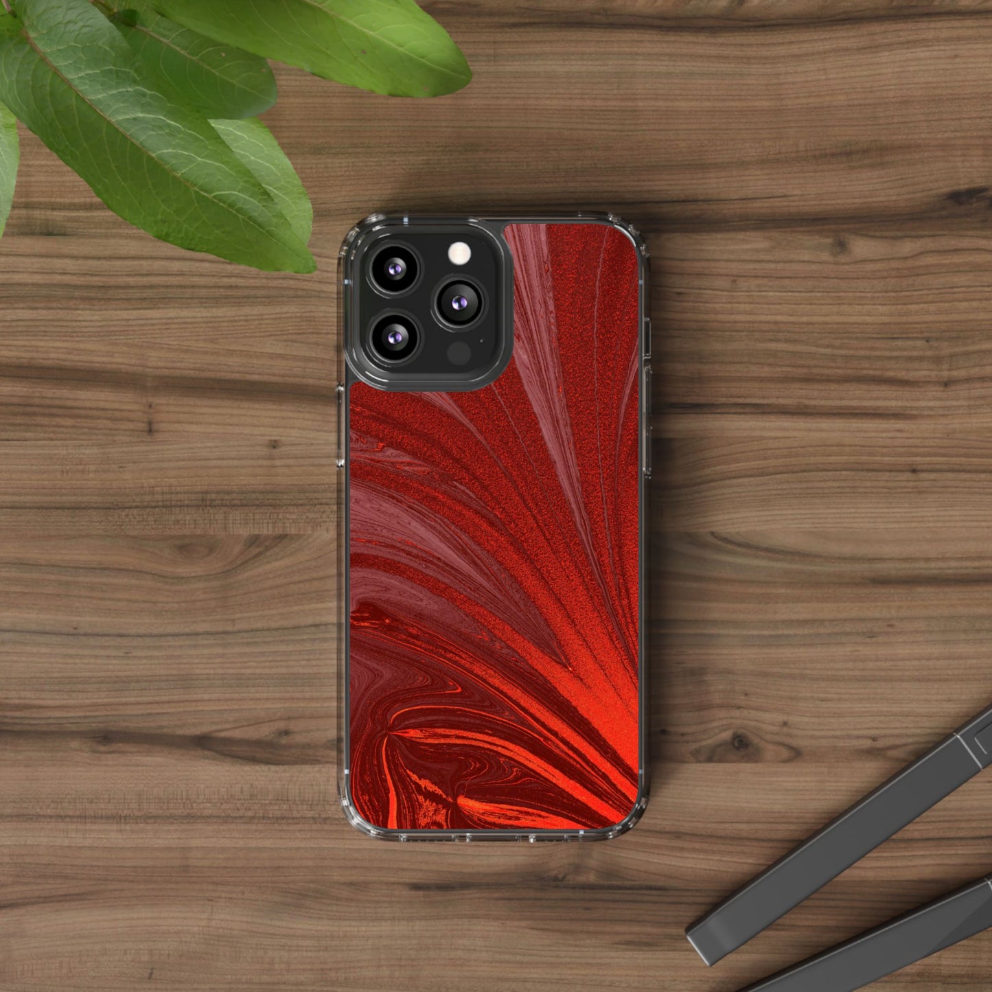Clear Phone Case – Crimson Current